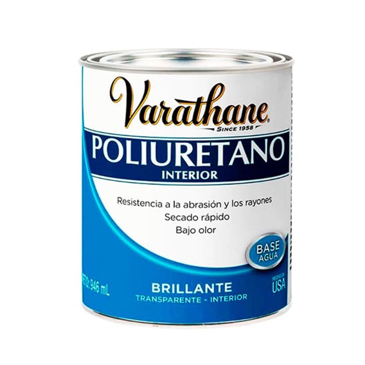 RUST OLEUM - VARATHANE POLIURETANO INTERIOR BRILLANTE BASE AGUA 946 ML