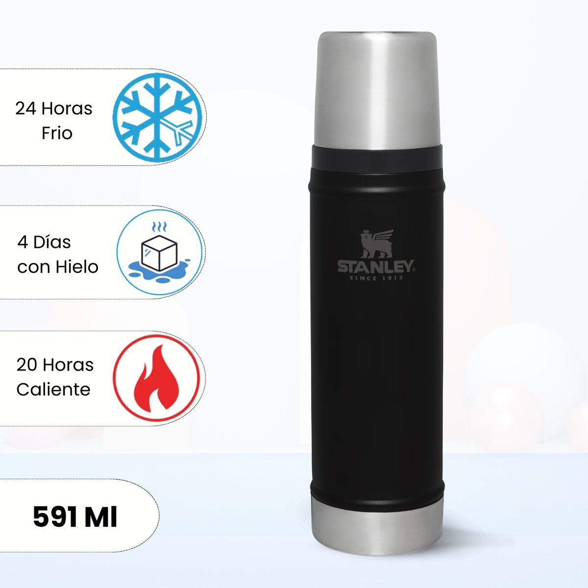 STANLEY - Termo de Bebida Stanley Classic Negro 591 Ml