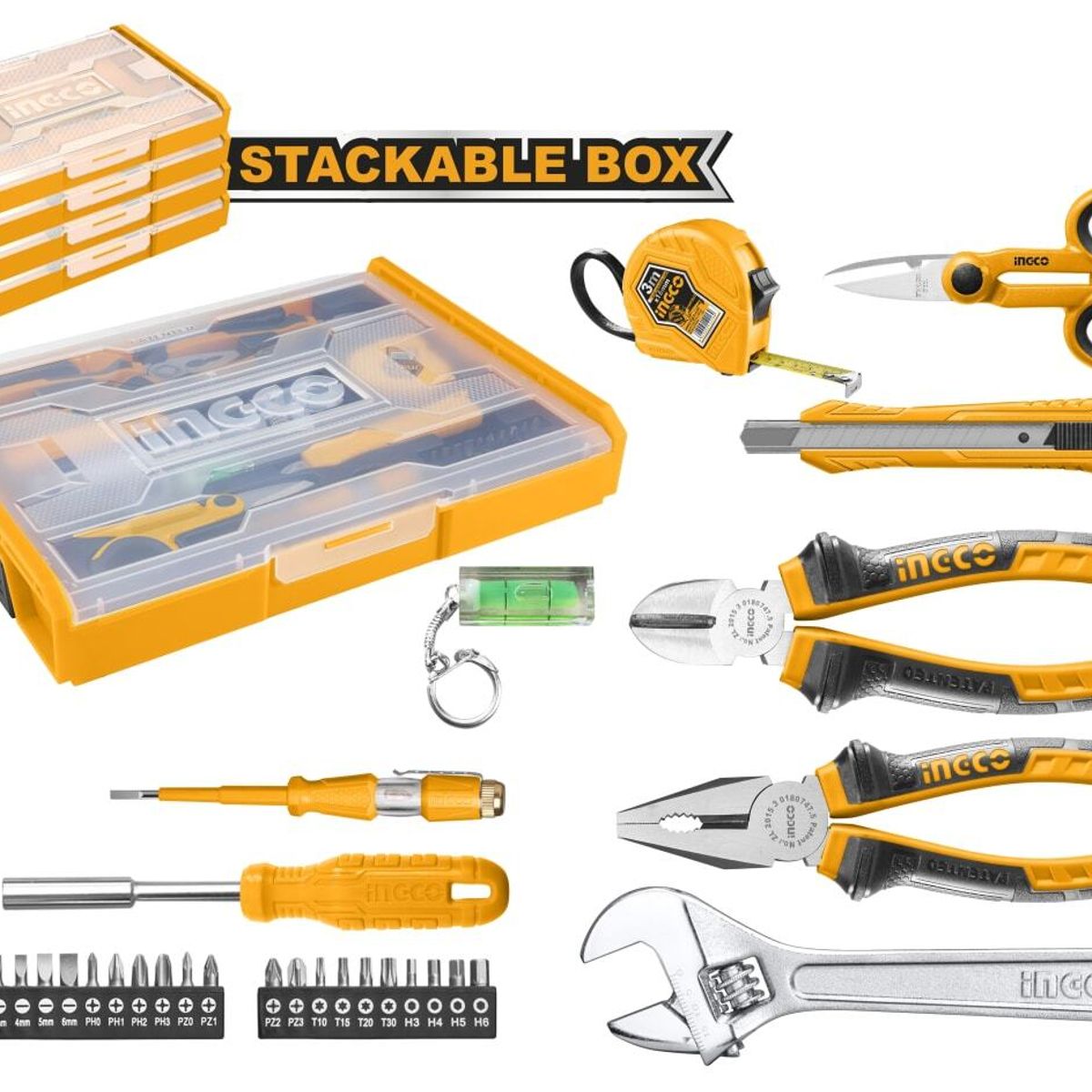 INGCO TOOLS - Set Organizador + 29 Herramientas Básicas Ingco