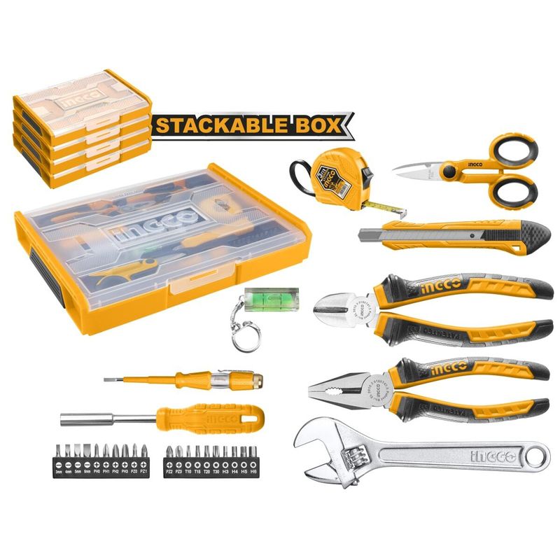INGCO TOOLS - Set Organizador + 29 Herramientas Básicas Ingco