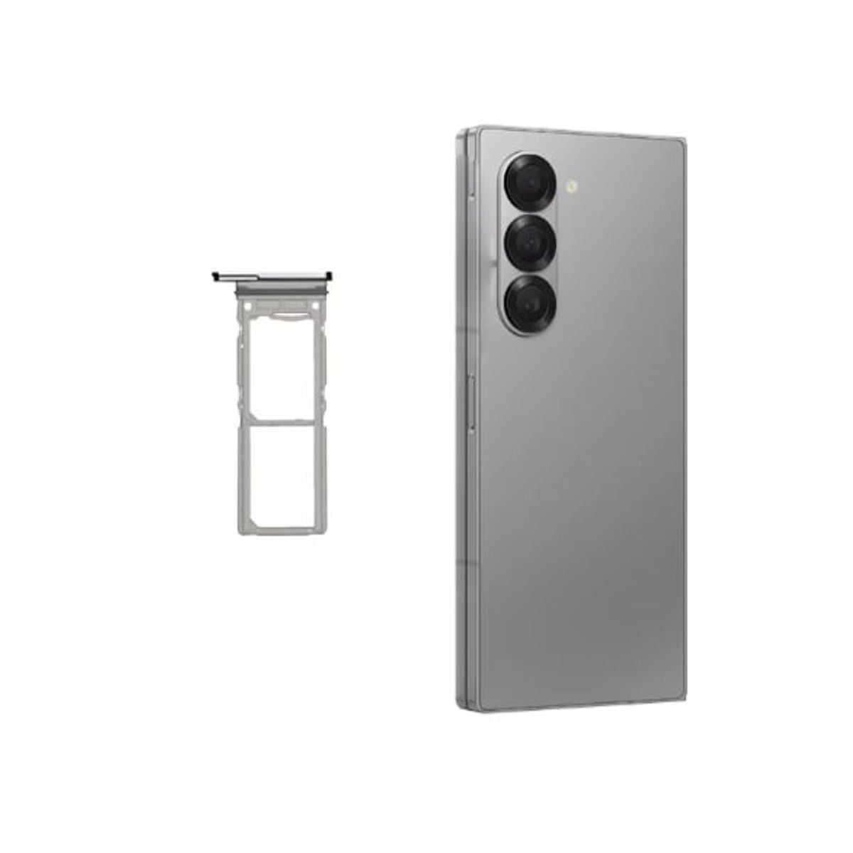 GENERICO - Repuesto Bandeja SIM Samsung Z Fold 6 Color NEGRO