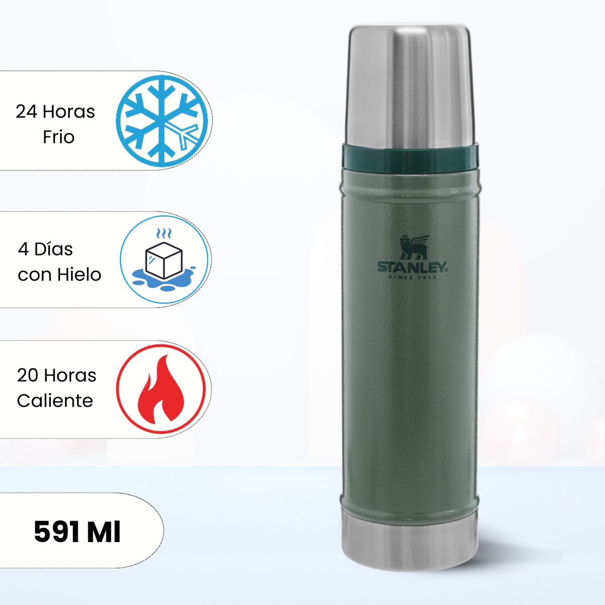 STANLEY - Termo de Bebida Stanley Classic Verde 591 Ml