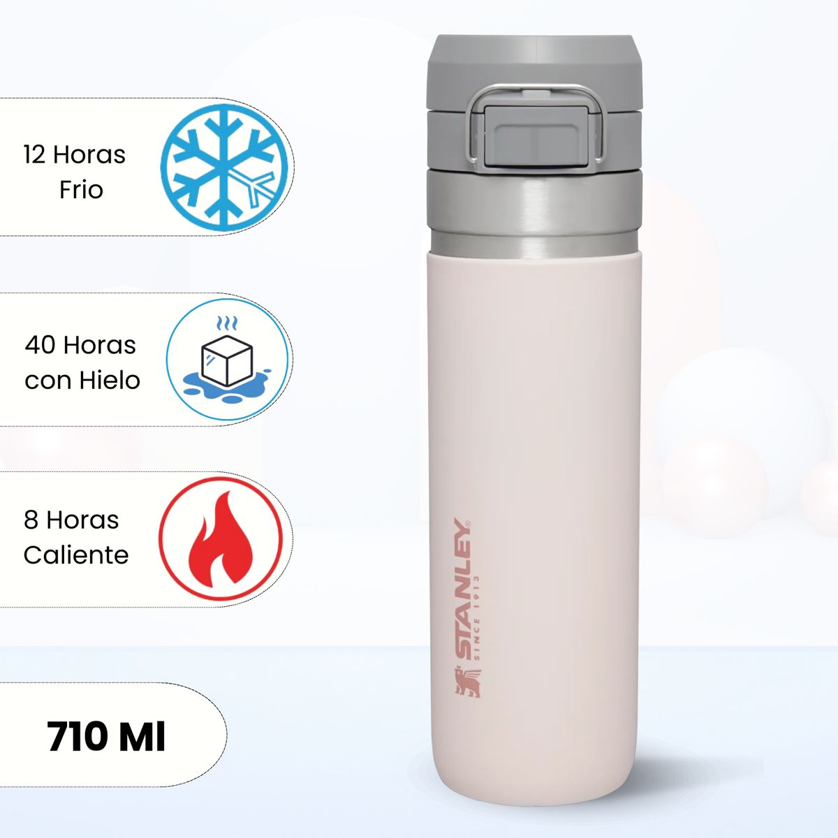 STANLEY - Termo de Bebida Flip Go Rose Quartz Stanley 710 Ml