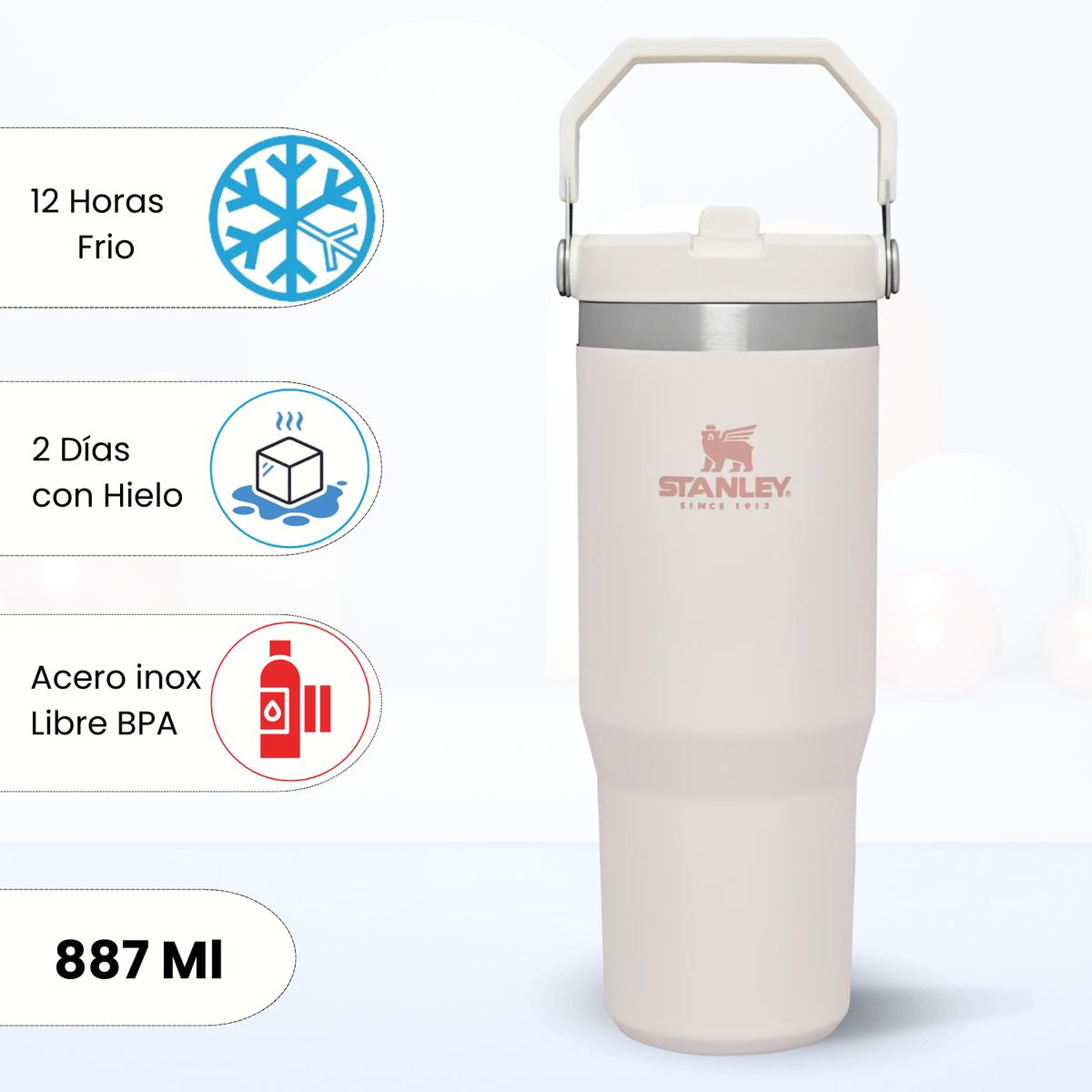 STANLEY - Flip Straw Tumbler Rose Quartz Stanley 887 Ml