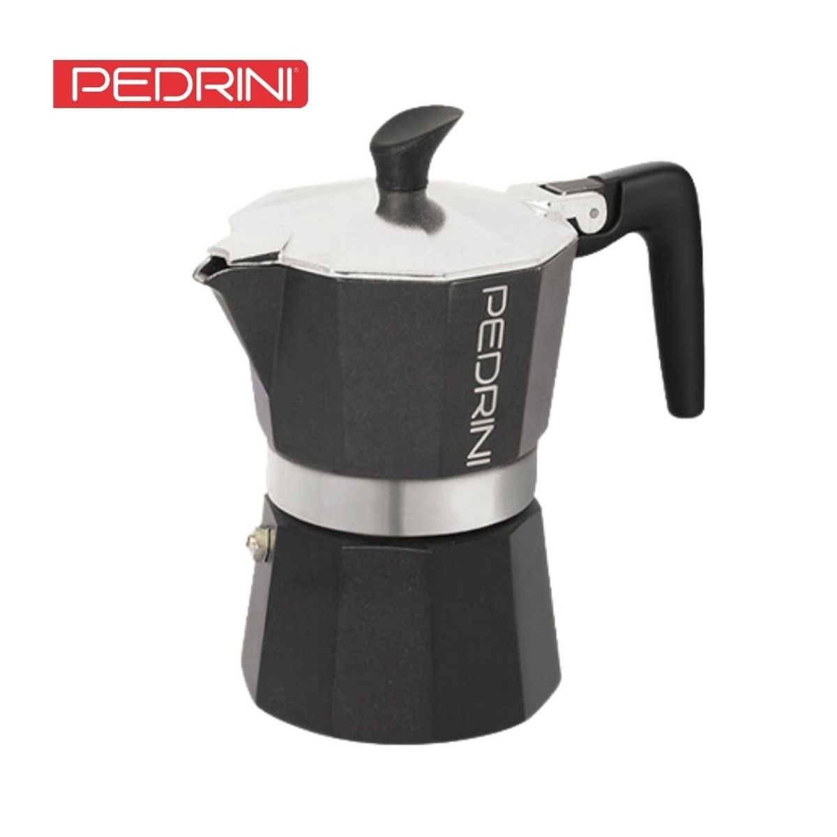 PEDRINI - Cafetera moka italiana Aroma Nero x 3tz PEDRINI