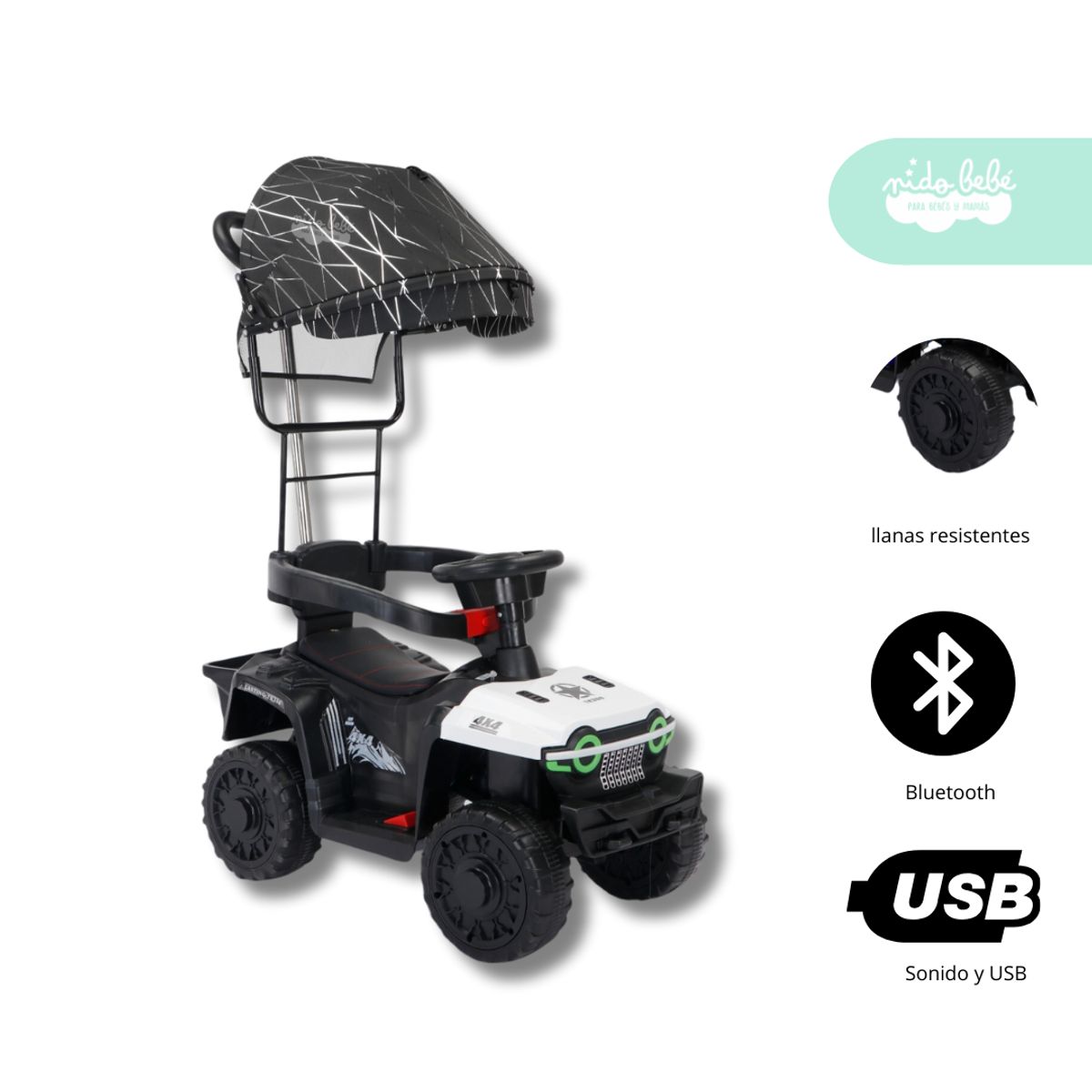 GENERICO - Carrito BUGGY de niño Modelo  WALKER color Blanco