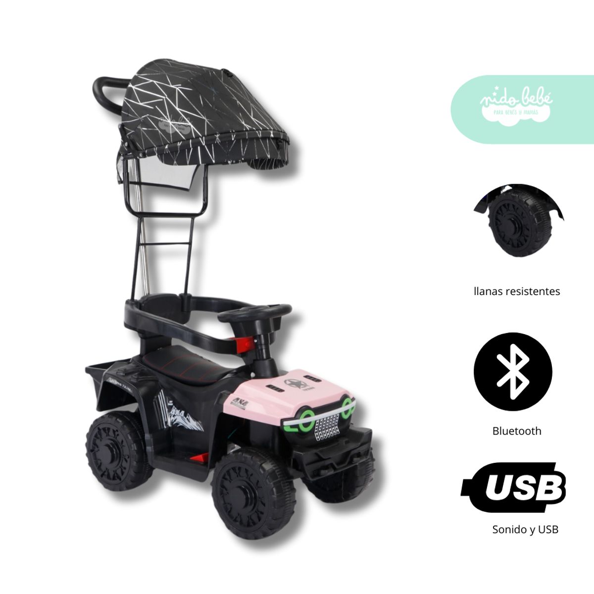 GENERICO - Carrito BUGGY de niño Modelo  WALKER color Rosado