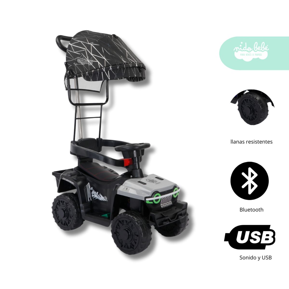 GENERICO - Carrito BUGGY de niño Modelo  WALKER color Plomo