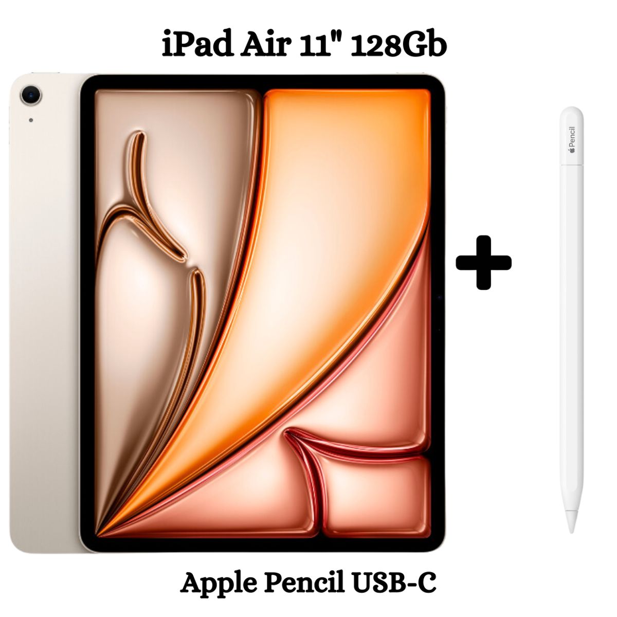 APPLE - iPad Air 11 Chip M2 128Gb - Starlight + Apple Pencil Tipo - C