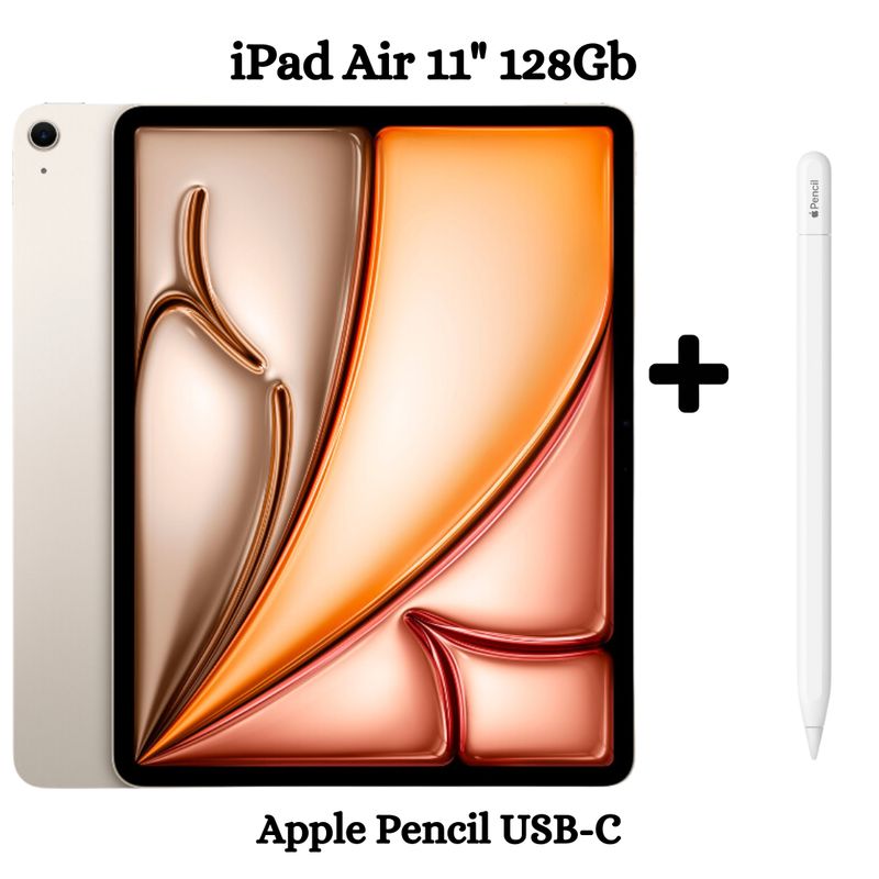 APPLE - iPad Air 11 Chip M2 128Gb - Starlight + Apple Pencil Tipo - C