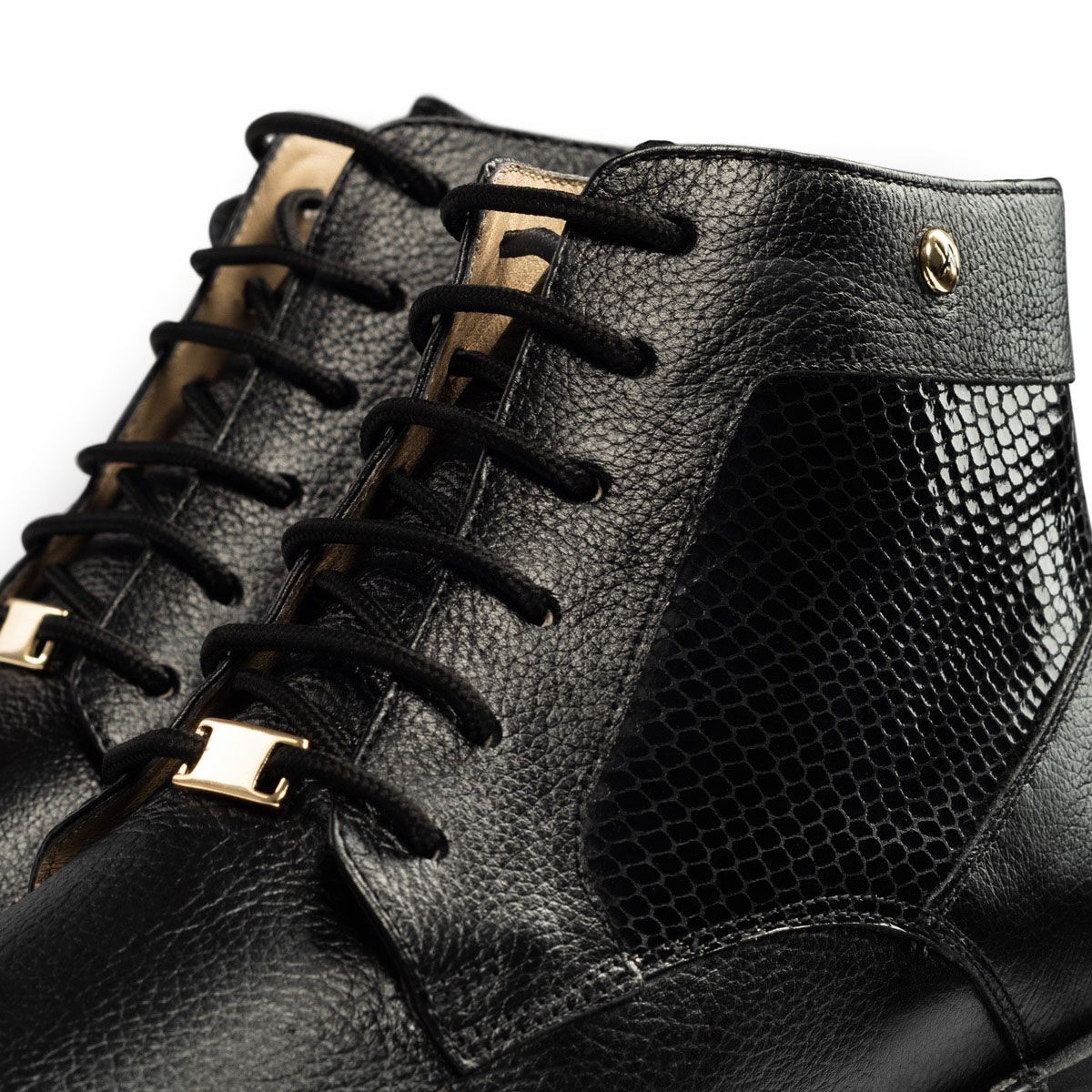 WALKING - Botín de Cuero Negro Mujer KB018