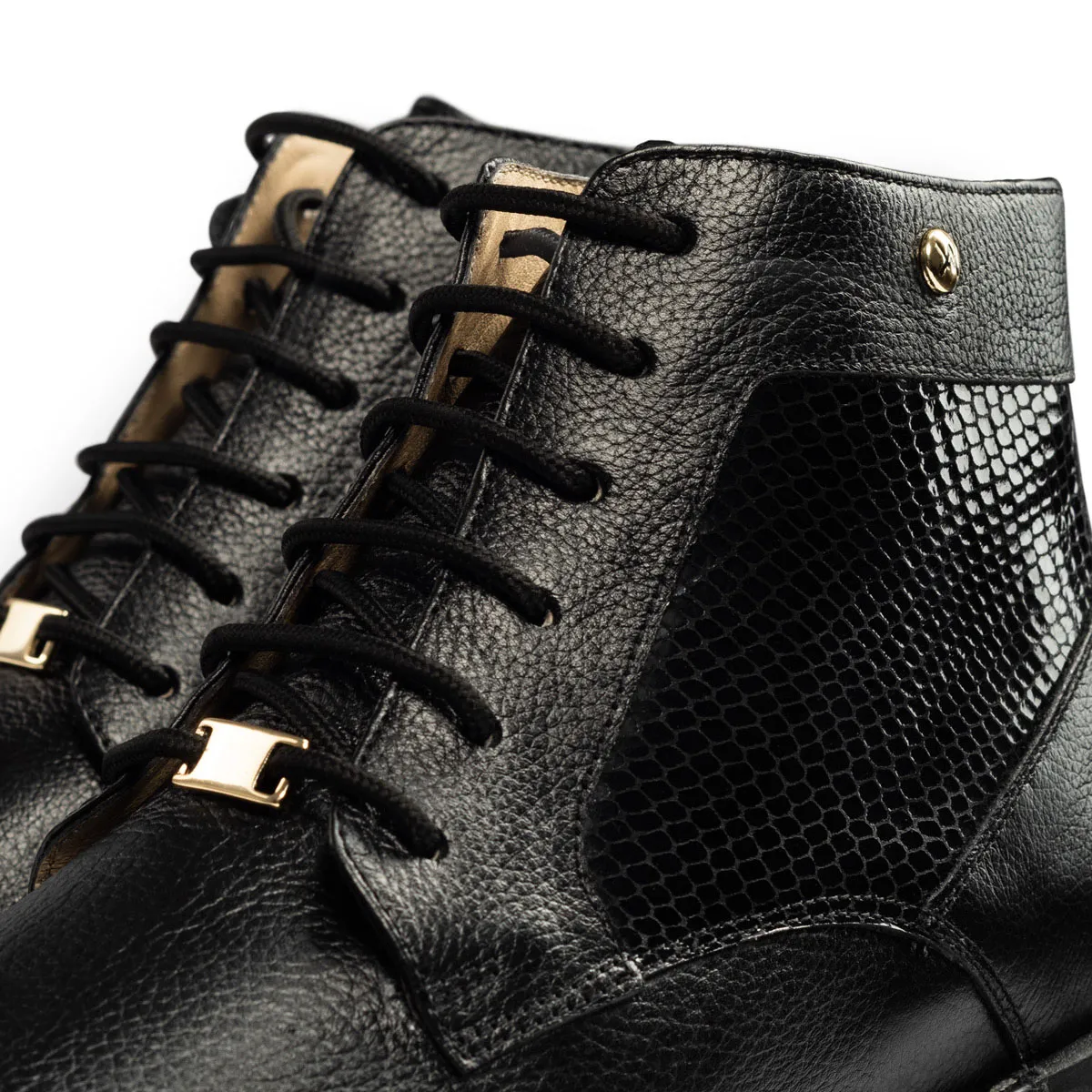 WALKING - Botín de Cuero Negro Mujer KB018