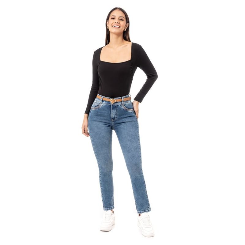 PIONIER - Pantalon Denim Stretch Mujer Jeilo Pionier