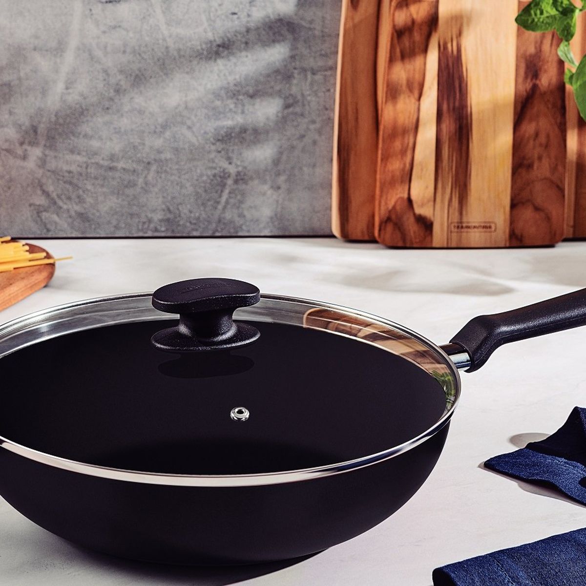 TRAMONTINA - Sarten Wok 28 cm  Antihaderente Tramontina