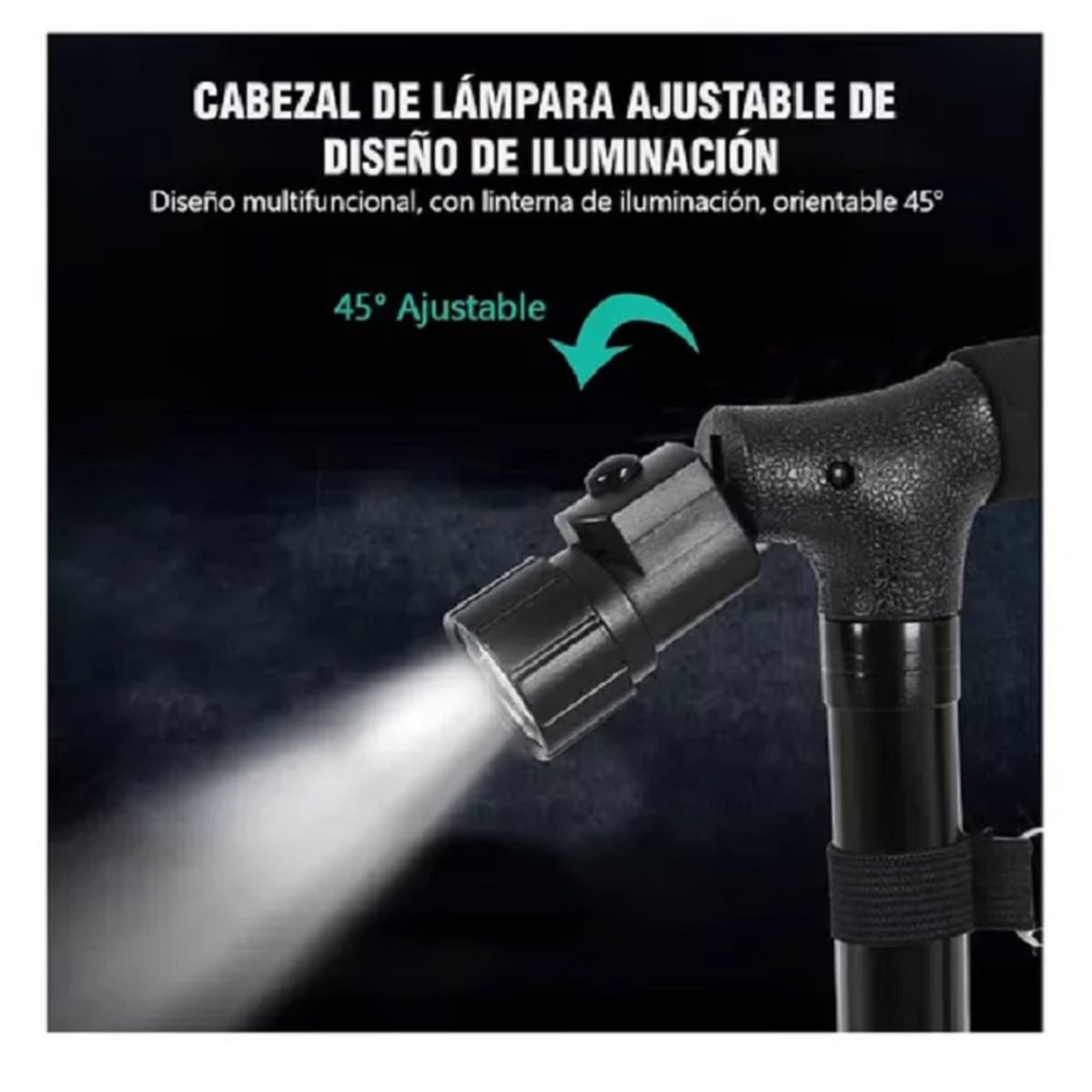 OEM - Bastón Plegable de Aluminio Ajustable