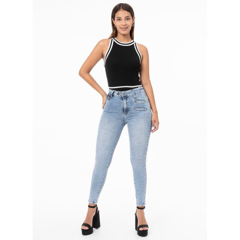 GOCCOS - Pantalon Denim Stretch Mujer Cesca Goccos