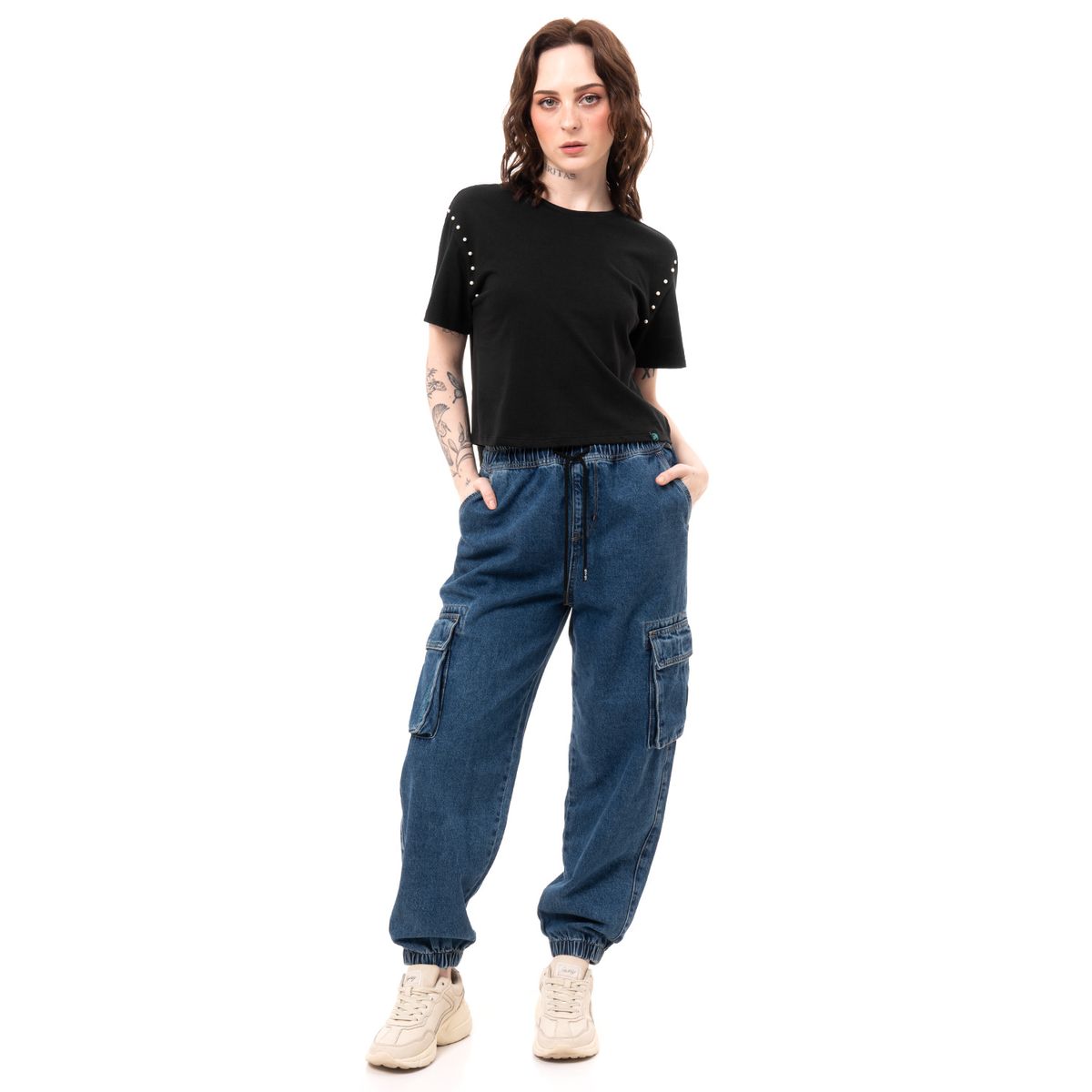 GZUCK - Jogger Cargo Denim Mujer Brikdan Gzuck