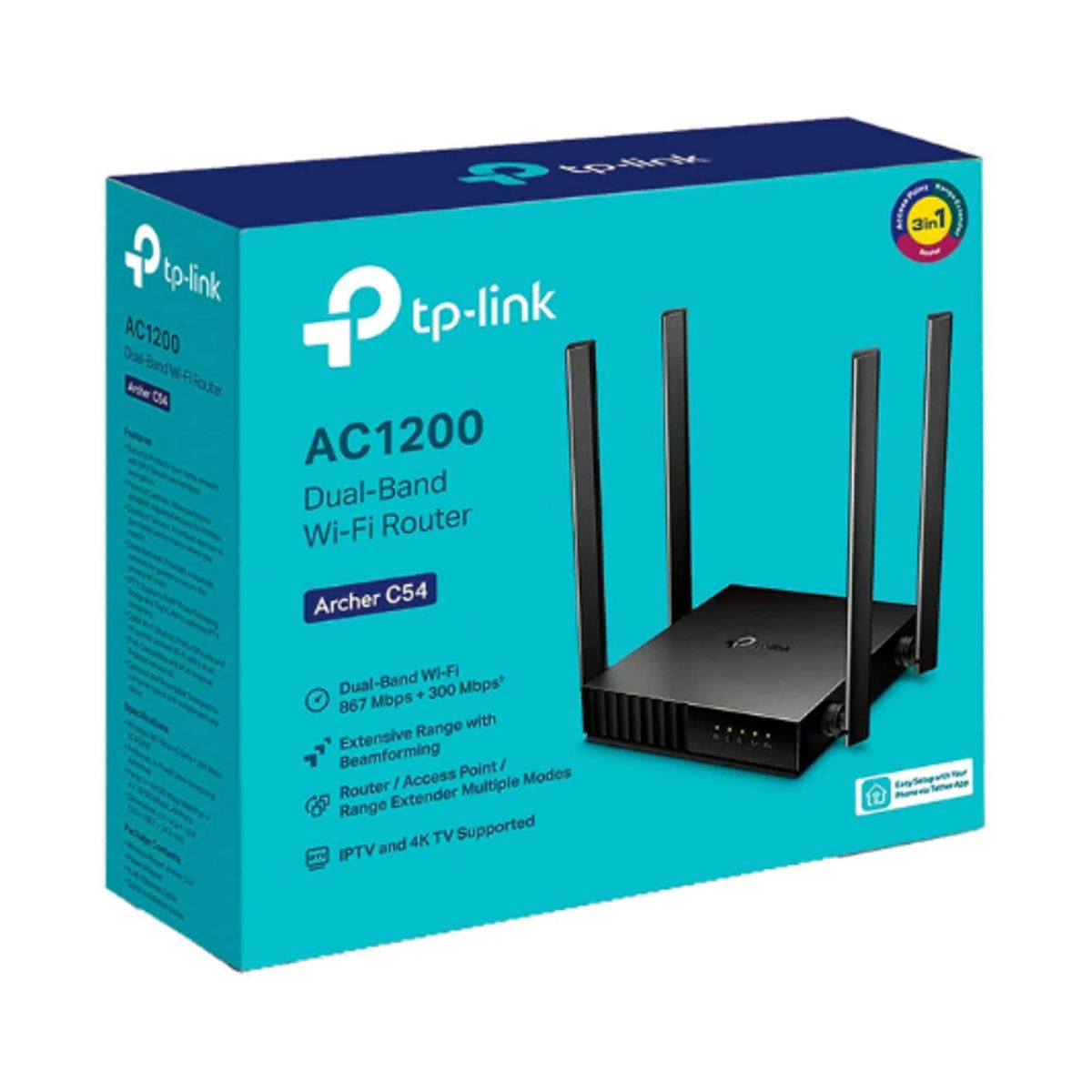 TP LINK - Router Inalámbrico Banda Dual AC1200 ARCHER C50 TP-LINK