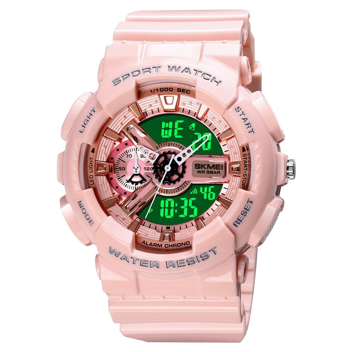 SKMEI - Reloj Skmei 1688 Rosado Correa Silicona_.
