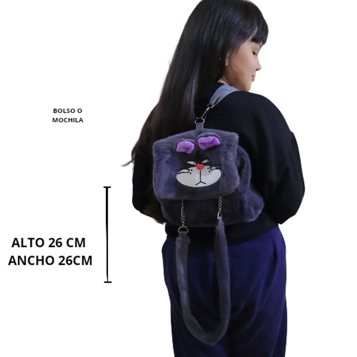 GENERICO - Bolso Mochila de gatito molesto