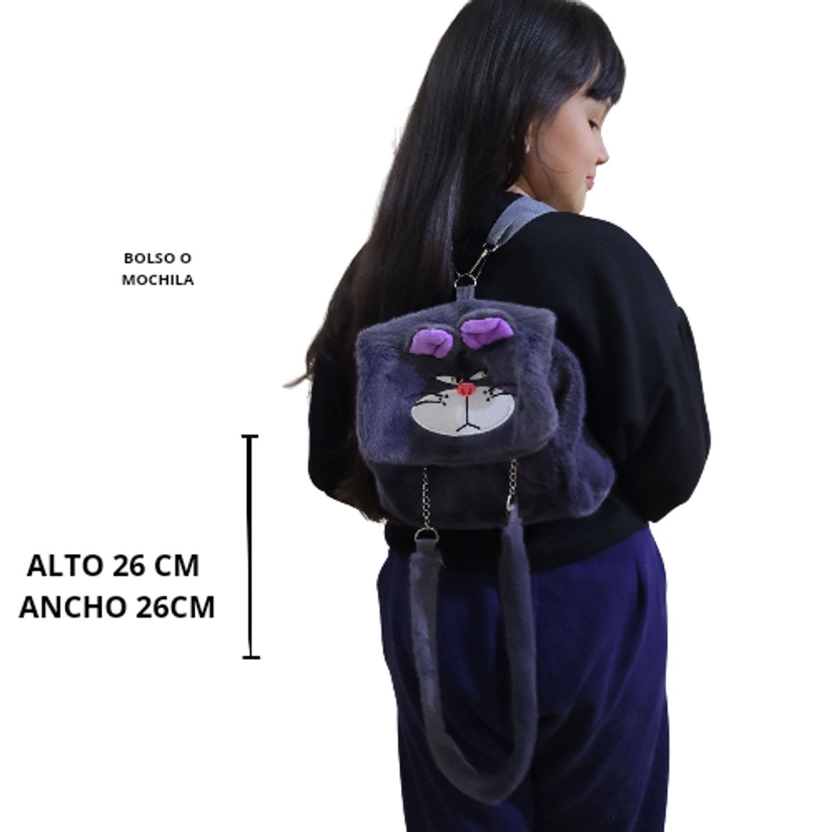 GENERICO - Bolso Mochila de gatito lucifer