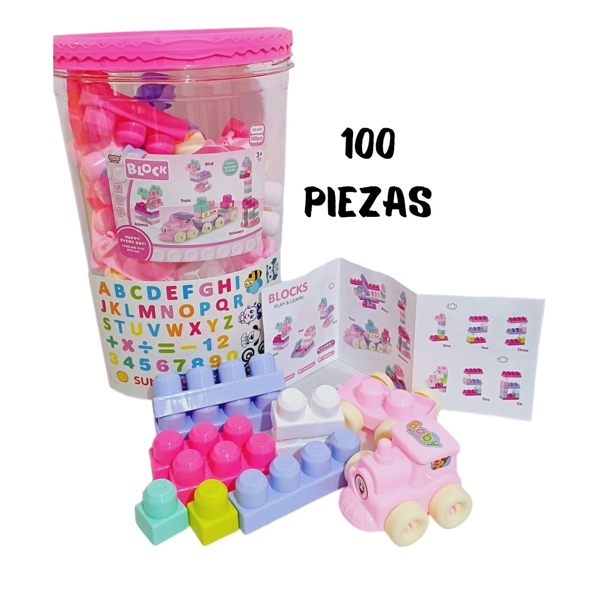 GENERICO - Juego De Bloques De Construccion 100 Pc Grandes Para Niñas