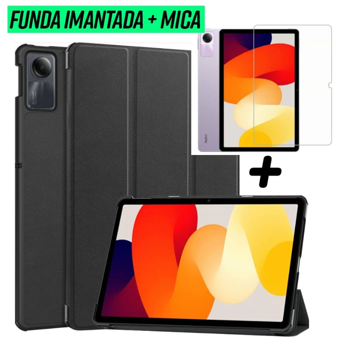 GENERICO - Kit Case imantando Funda + Mica para Redmi PAD SE