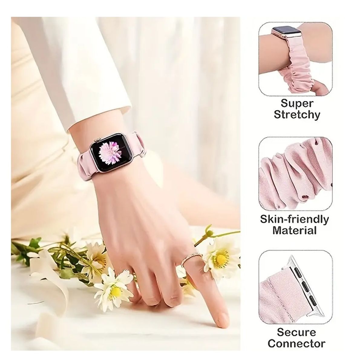 GENERICO - Correa Para Applewatch Y Watch Elastic 38-40-41mm Acero