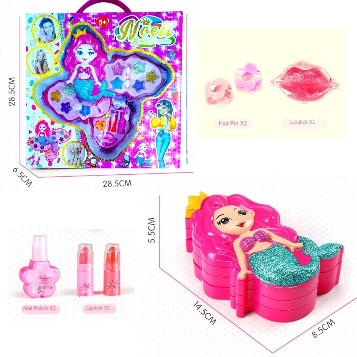 GENERICO - Juguete De Maquillaje Real Para Niñas Modelo Sirena