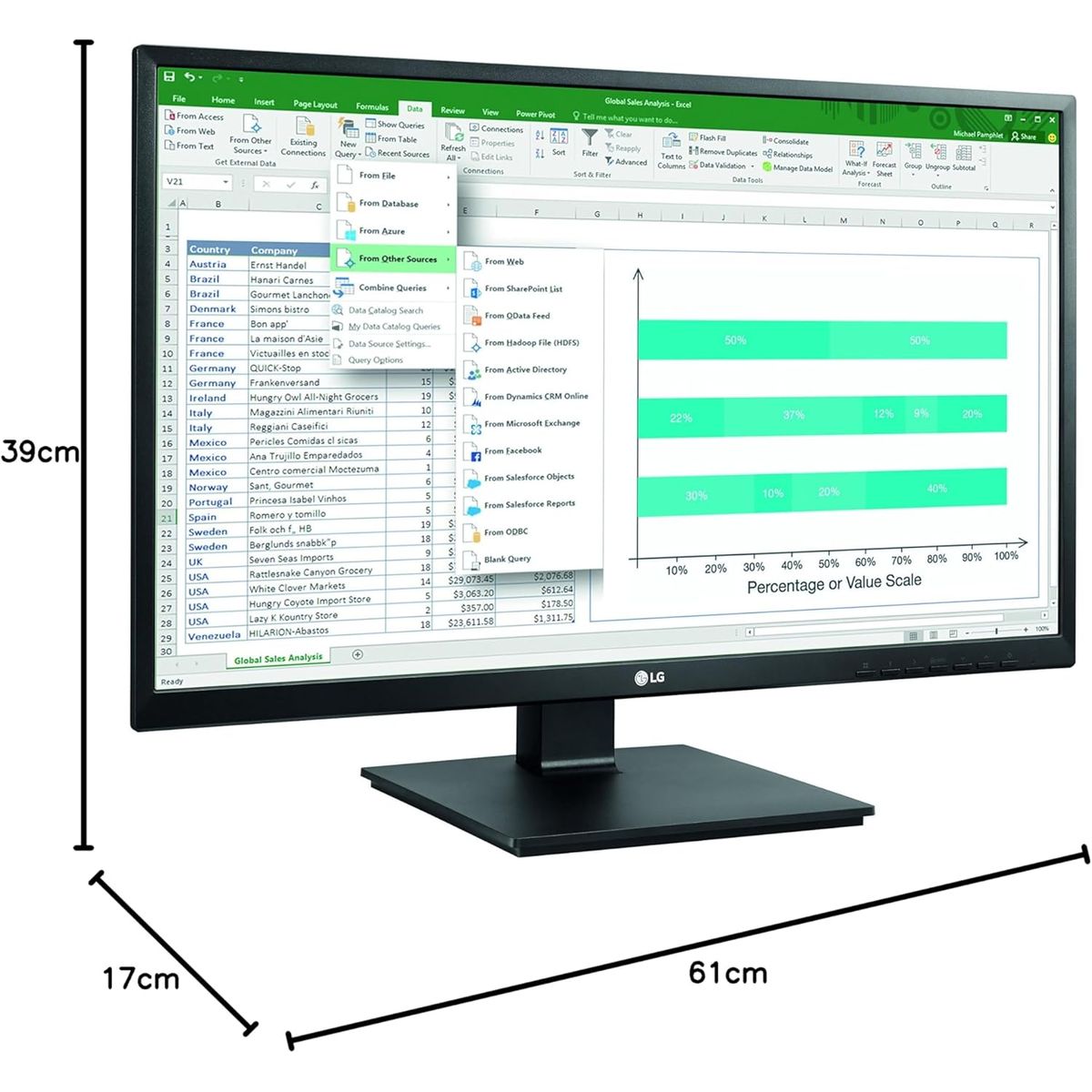 LG - MONITOR LG BUSINESS 27BK550Y-B 27 IPS FHD 75Hz 5ms