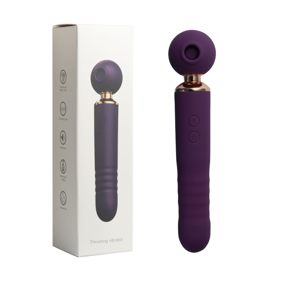 GENERICO - Succionador y Vibrador Telescópico - Morado