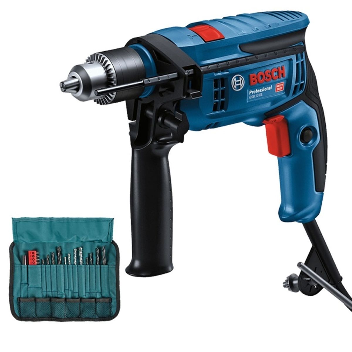 BOSCH - Taladro Percutor 1/2" 750W + Set de Accesorios 23 Pzs Bosch
