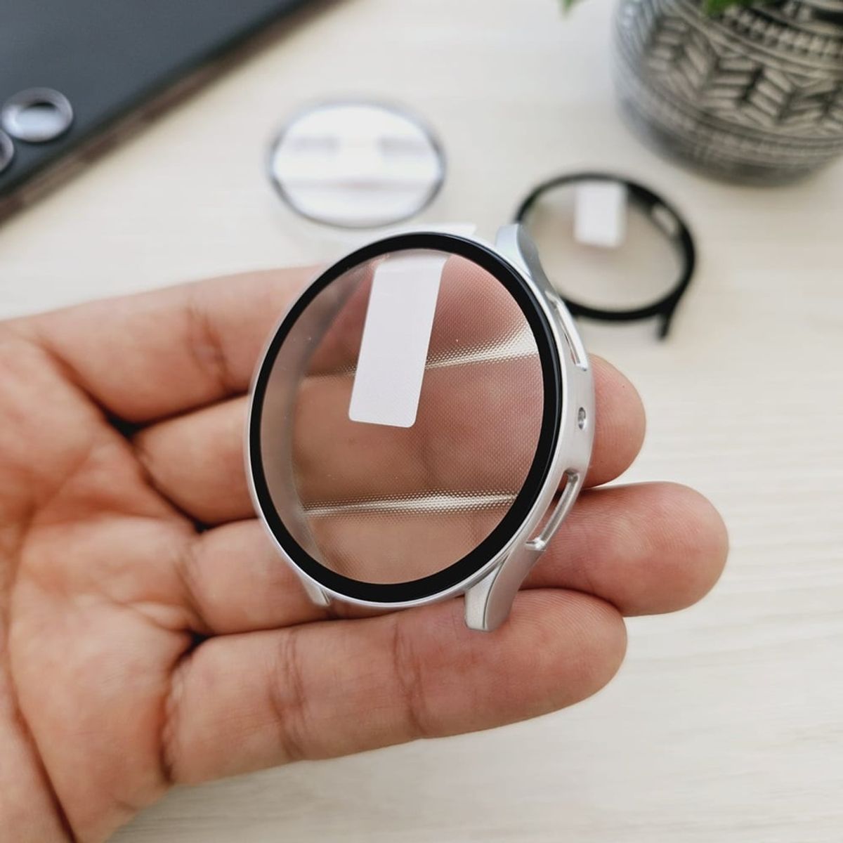 GENERICO - Case Funda 360 para SAMSUNG GALAXY WATCH FE - Plata