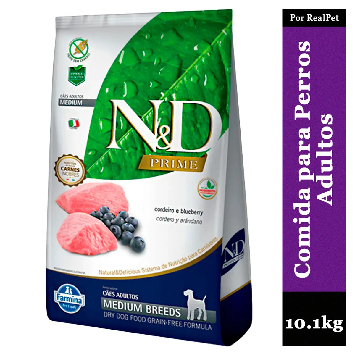N&D - Comida para Perro Adulto Mediano N&D Cordero Arándano 10 kg