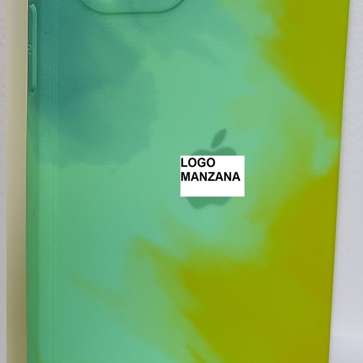 GENERICO - Case Marmoleado Verde y Amarillo de Silicona  para Iphone 12 PRO