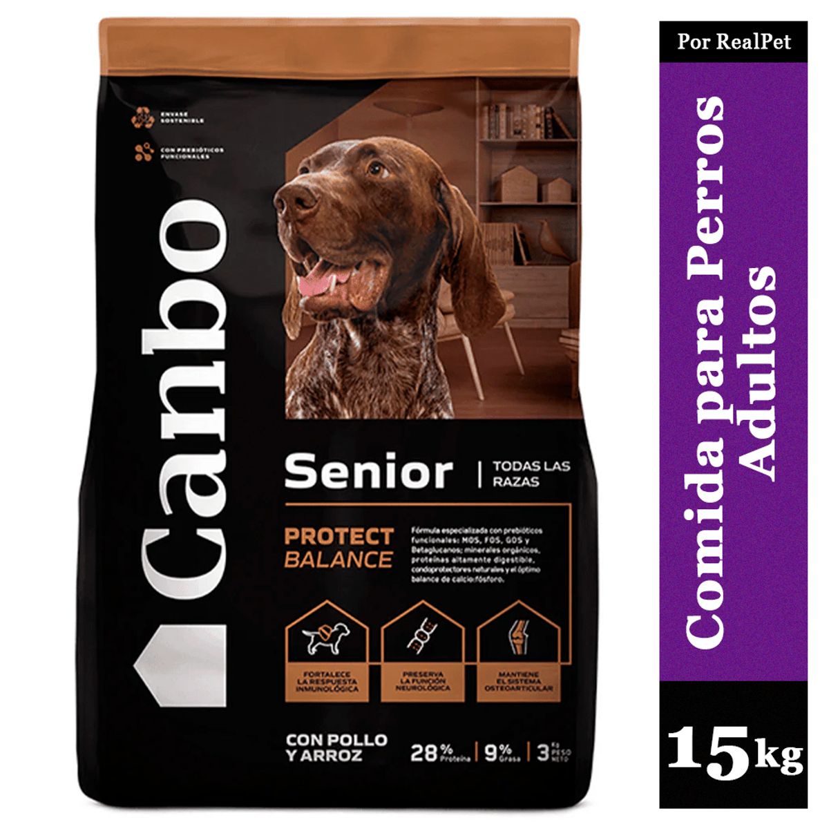 CANBO - Comida para Perro Senior Canbo Todas las Razas Pollo 15 kg