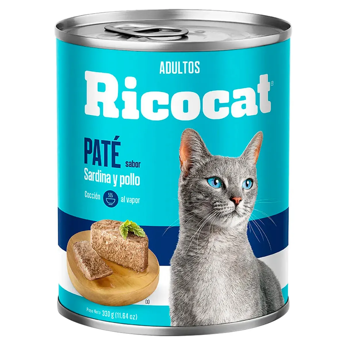 RICOCAT - Paté para Gatos Adultos Ricocat Sardina y Pollo 330gr