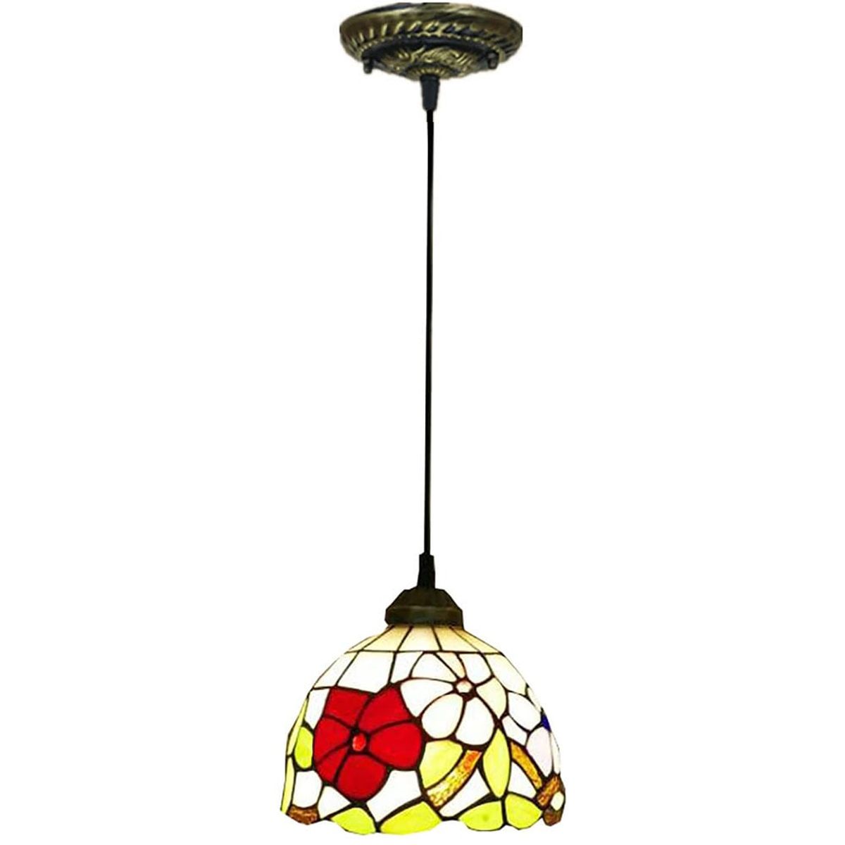 HOME NEAT - Lámpara de techo de cristal Tiffany de Gloria de la mañana ø20cm