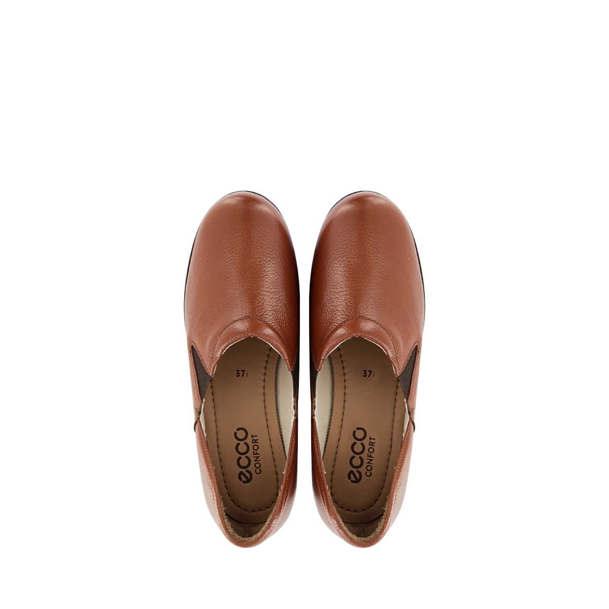 ECCO - Zapatos Slip On Mujer Ecco Antonia61 Castaño Cuero Natural