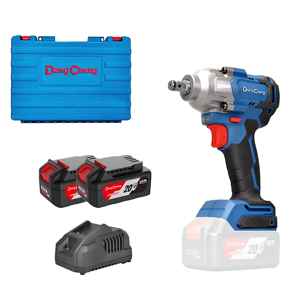 DONGCHENG - LLAVE DE IMPACTO 20V BRUSLESS 12 488NM + 2BAT 5AH  DCPB488FK