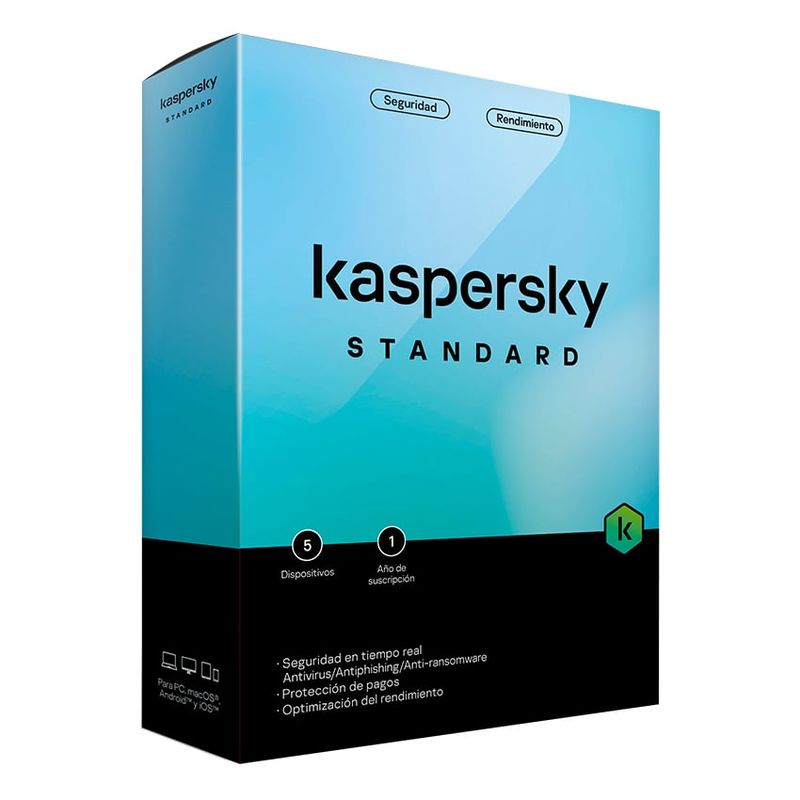 KASPERSKY - Antivirus Kaspersky Standard 5pc 1 Año (kl1041d5efs)