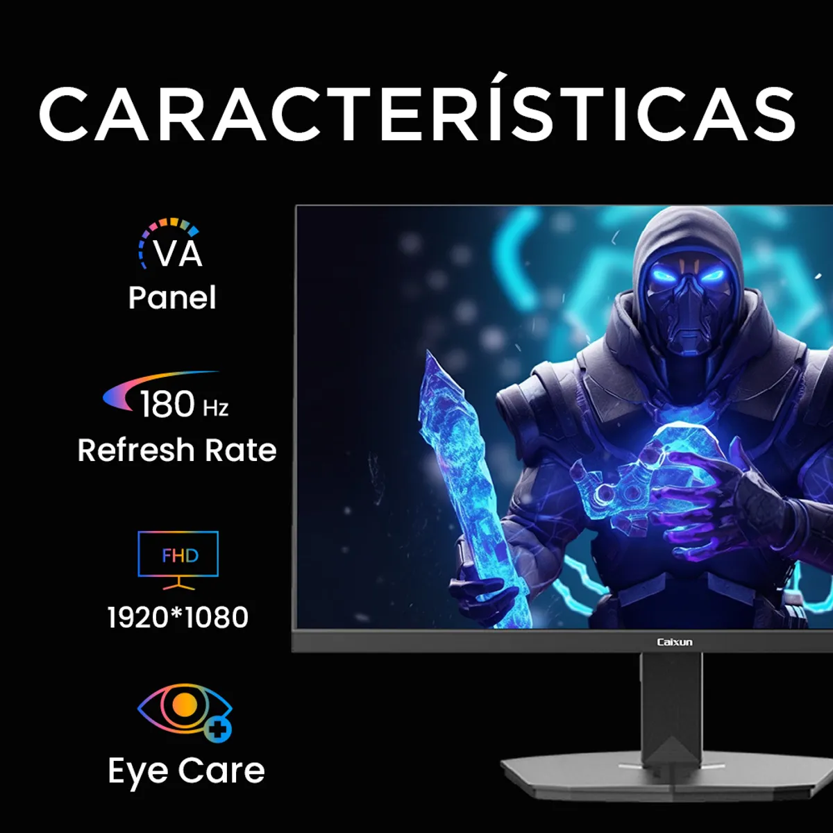 CAIXUN - Monitor Gamer Plano Caixun 24 FHD VA 180Hz sRGB110% HDMI DP C24F4F