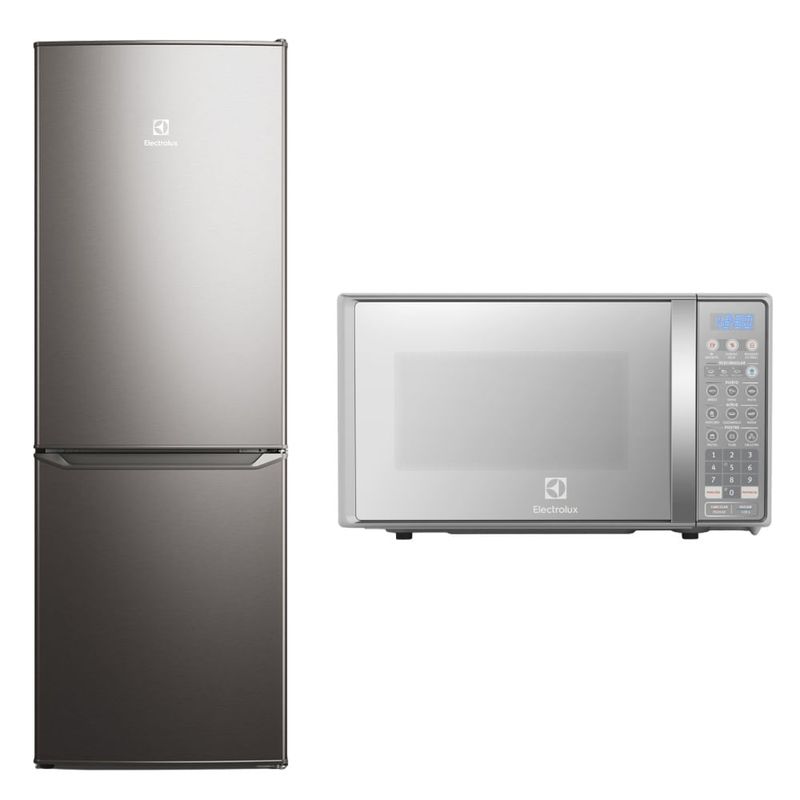 ELECTROLUX - Combo Refrigerador Frost Bottom Freezer 166L ERB162HS + Microondas 20L EMDO20S2GSRUG Electrolux