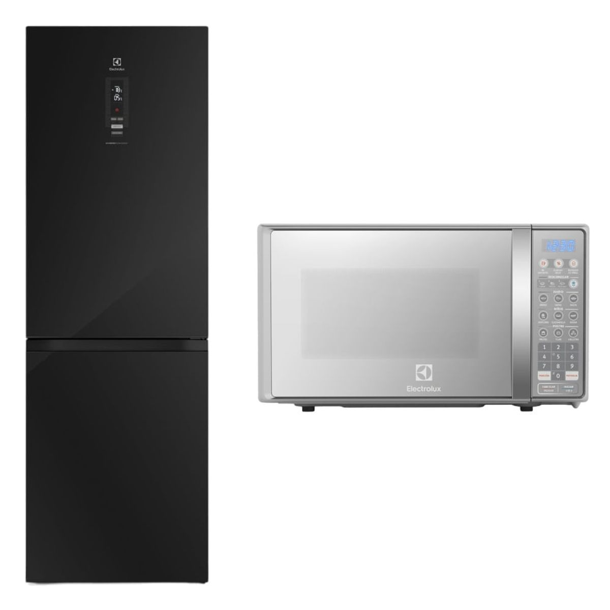 ELECTROLUX - Combo Refrigerador No Frost Bottom Freezer 323L ERBB32N2HXB+Microondas 20L EMDO20S2GSRUG Electrolux