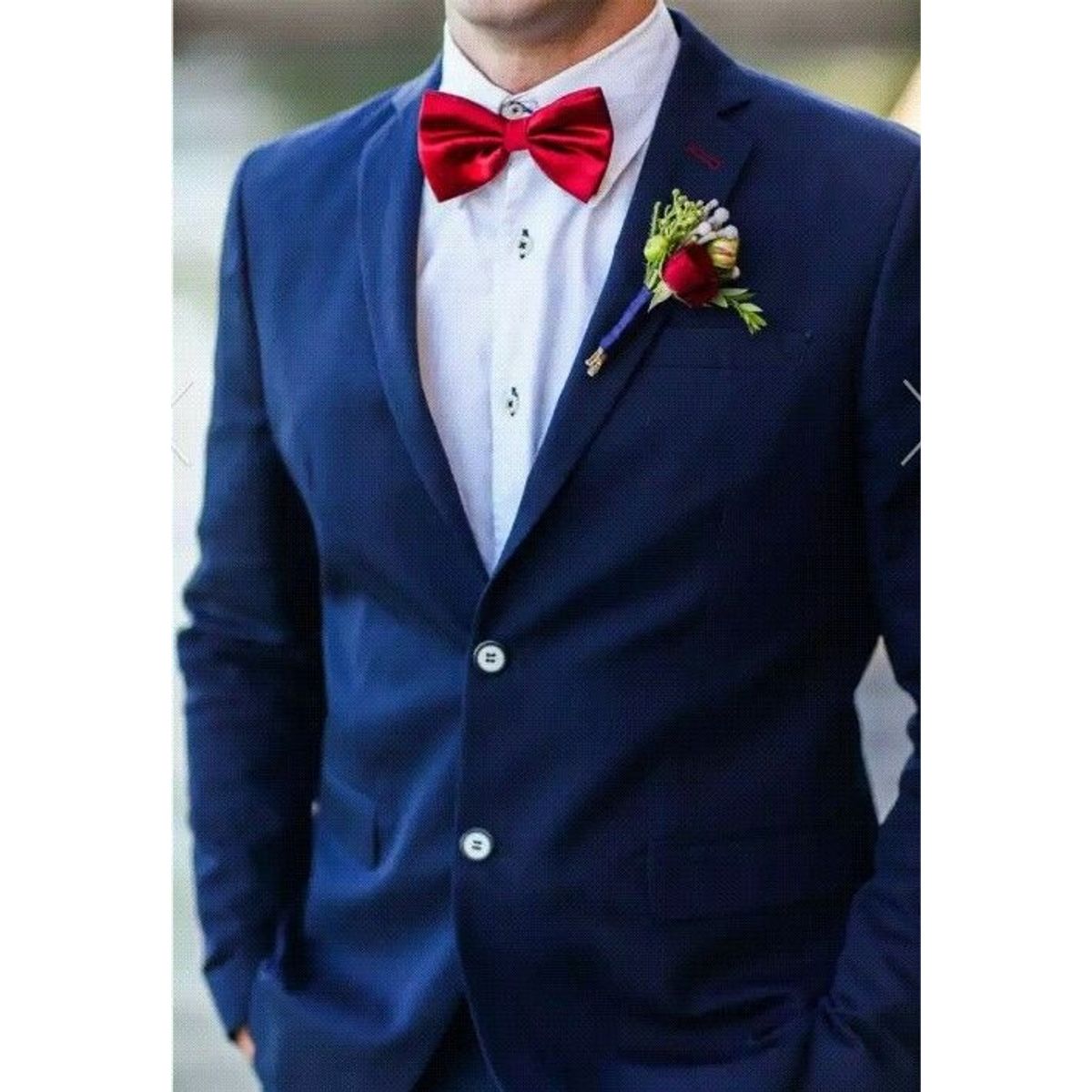 KAST PE - Corbata Michi Clásica de Hombre para Boda - Rojo