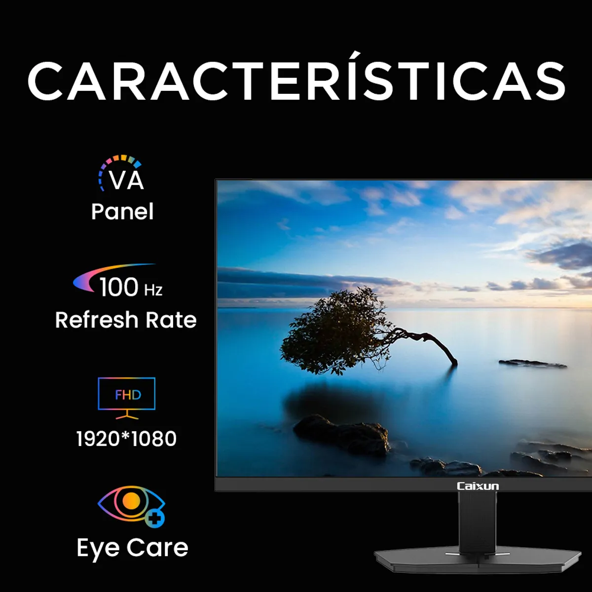 CAIXUN - Monitor Oficina Caixun 27 FHD VA 100Hz sRGB110% Negro C27F2F