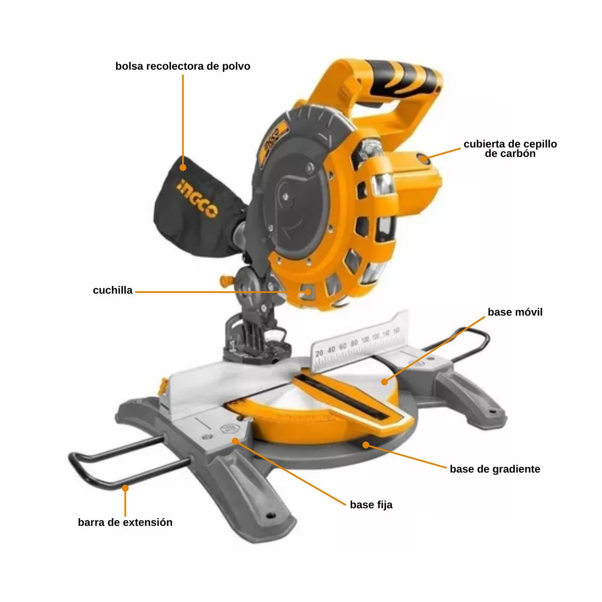 INGCO TOOLS - Sierra ingleteadora 8 1400w Ingco