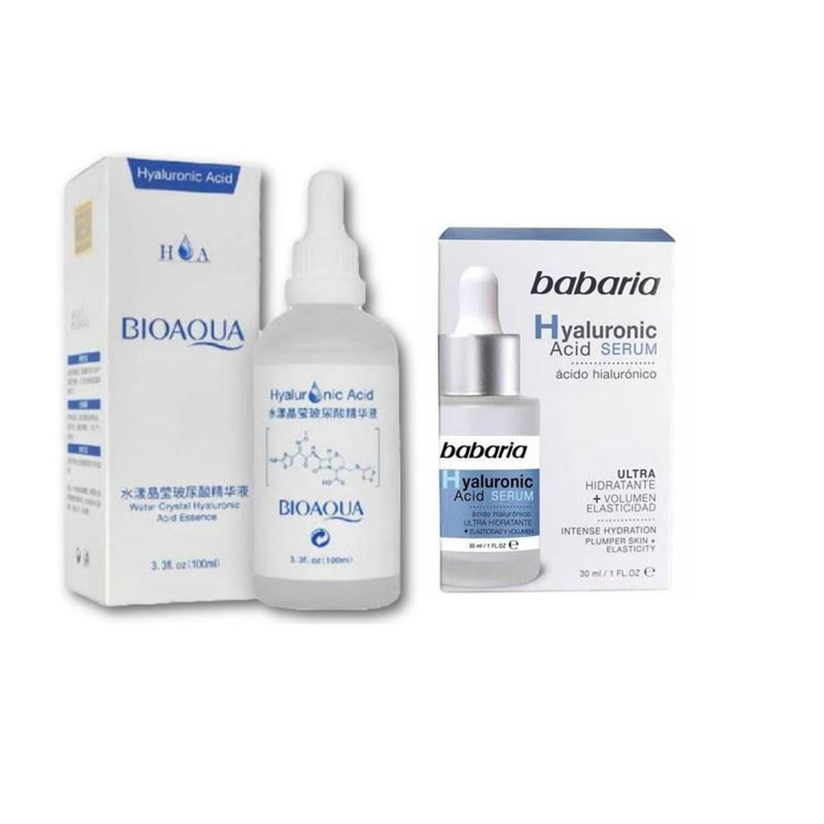 BIOAQUA - Serum Ácido Hialurónico 100 ml + Serum Facial  Hialuronico  - Babaria_123