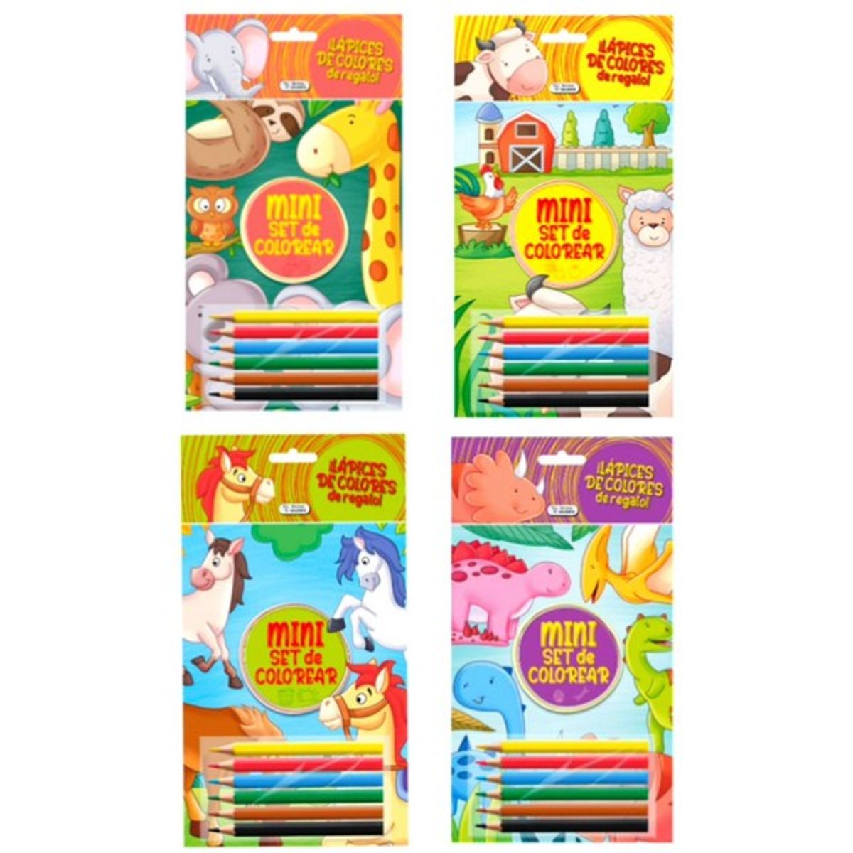 GENERICO - pack x 2 mini libros para colroear con colores