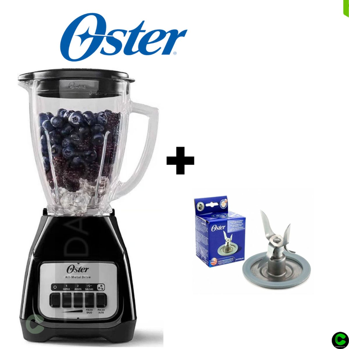 OSTER - Licuadora Oster BLSTKAGBPB - 2 Velocidades Negro + CUCHILLA BLSTAA4961